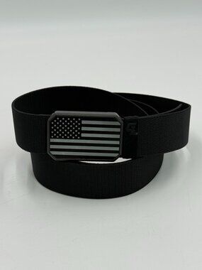 Groove Life American Flag Hero Belt Adjustable Web Magnetic Buckle Black Size XL